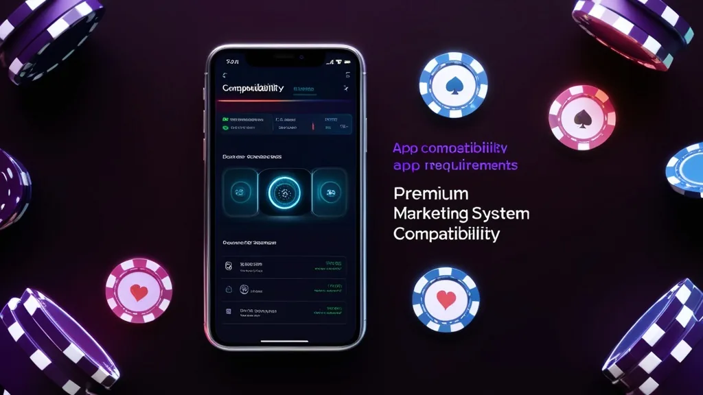 Quadro de compatibilidade da West Aces App num telemóvel em cenário de casino